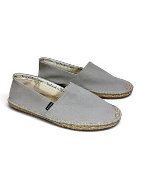 VISCATA Gray Canvas Espadrille Slip-Ons- woman’s EU 41